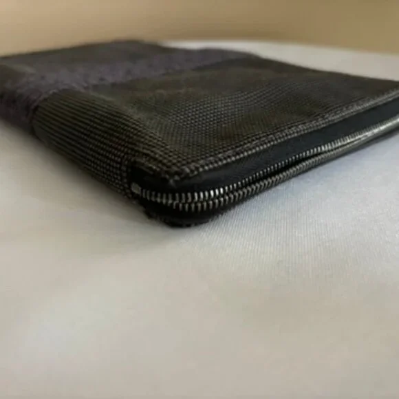 Hermes Clutch Bag Ale Line  Zip Around Gray Canvas - Picture 4 of 16